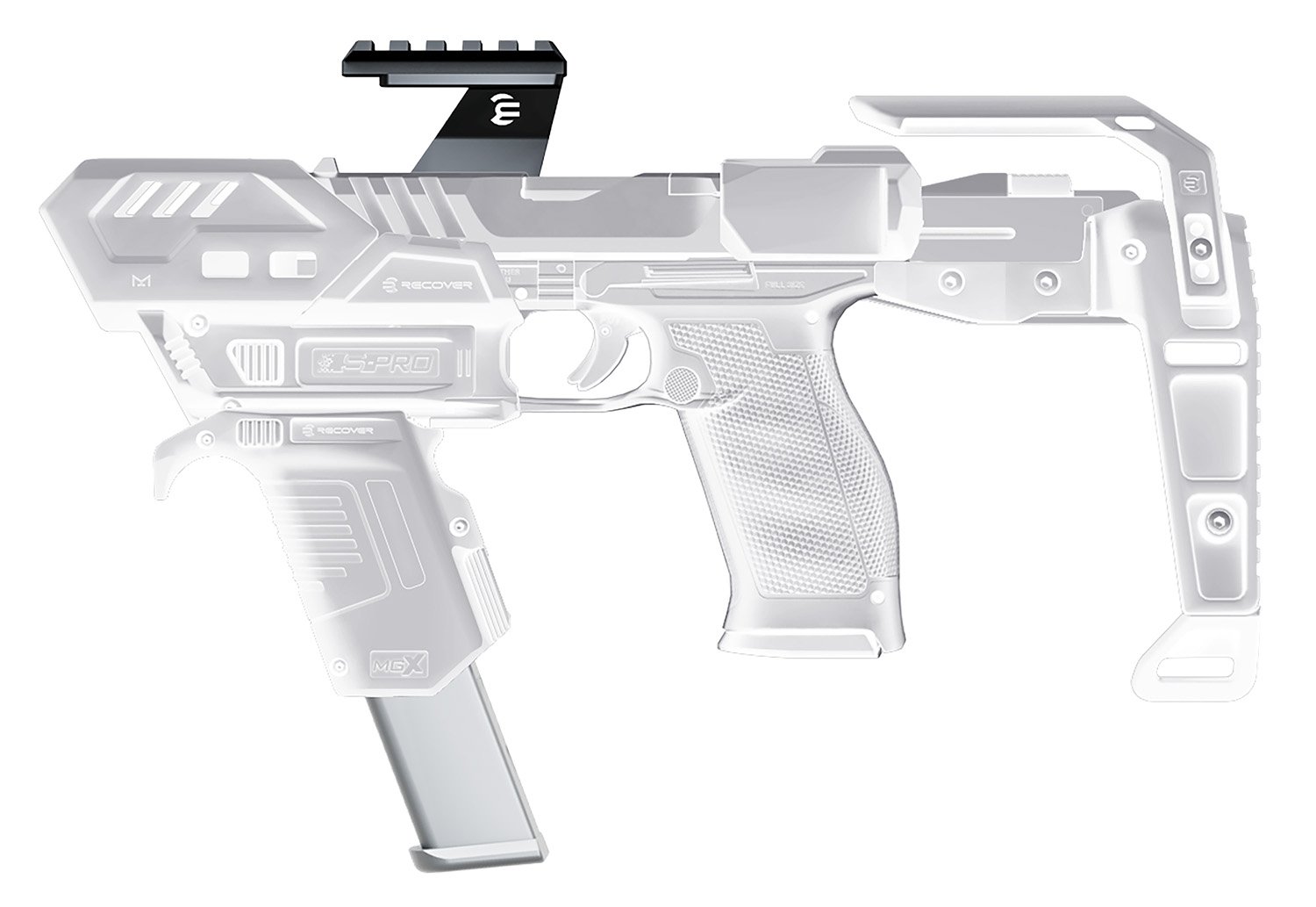 REC URP-01 S-PRO UPPER RAIL W/5 SLOT PIC RL ML