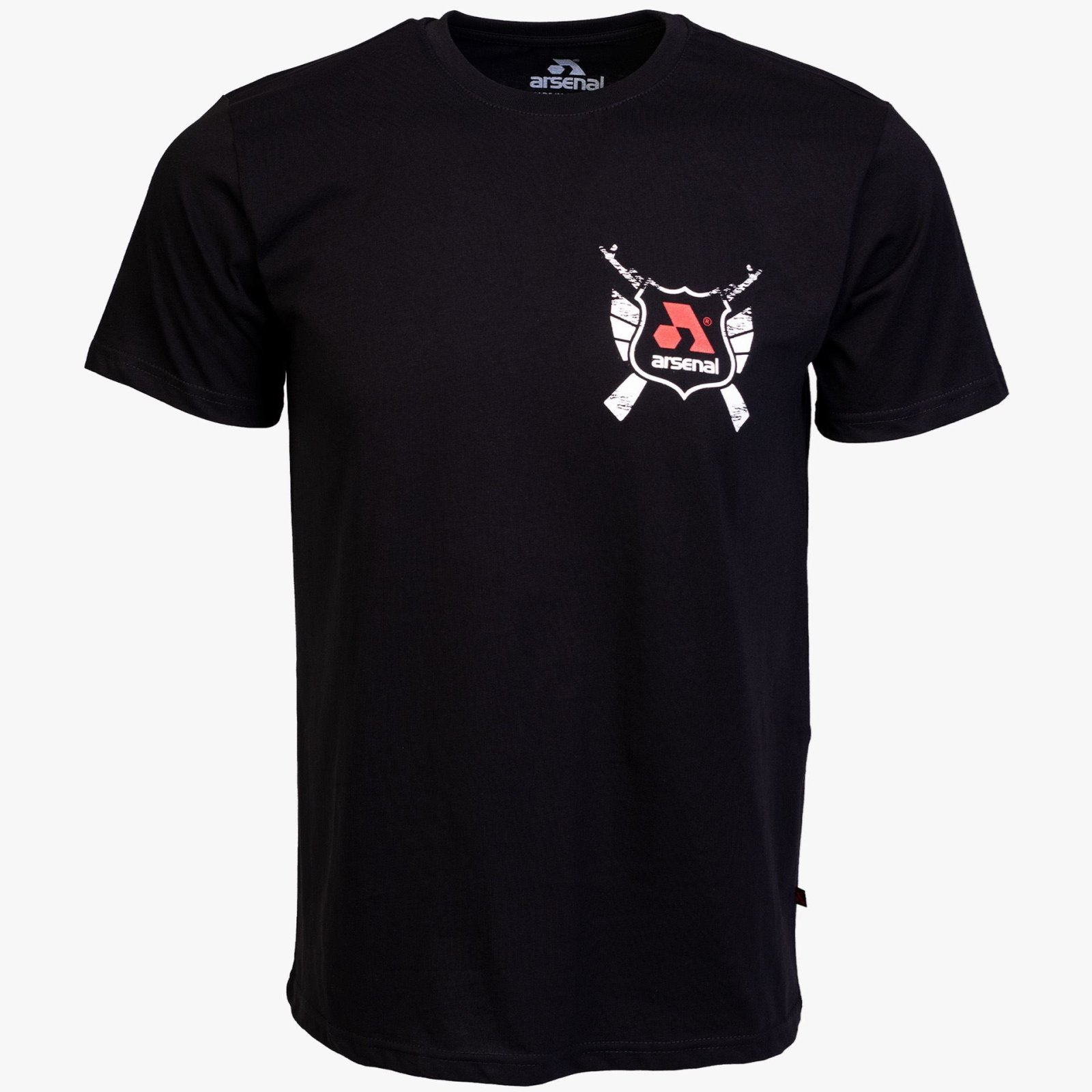 Arsenal Large Black Cotton Relaxed Fit Classic T-Shirt - Arsenal