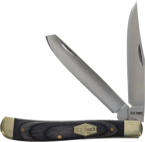 OLD TIMER KNIFE 2 BLADE FOLDER FLASK COMBO PROMO Q4 - Old Timer