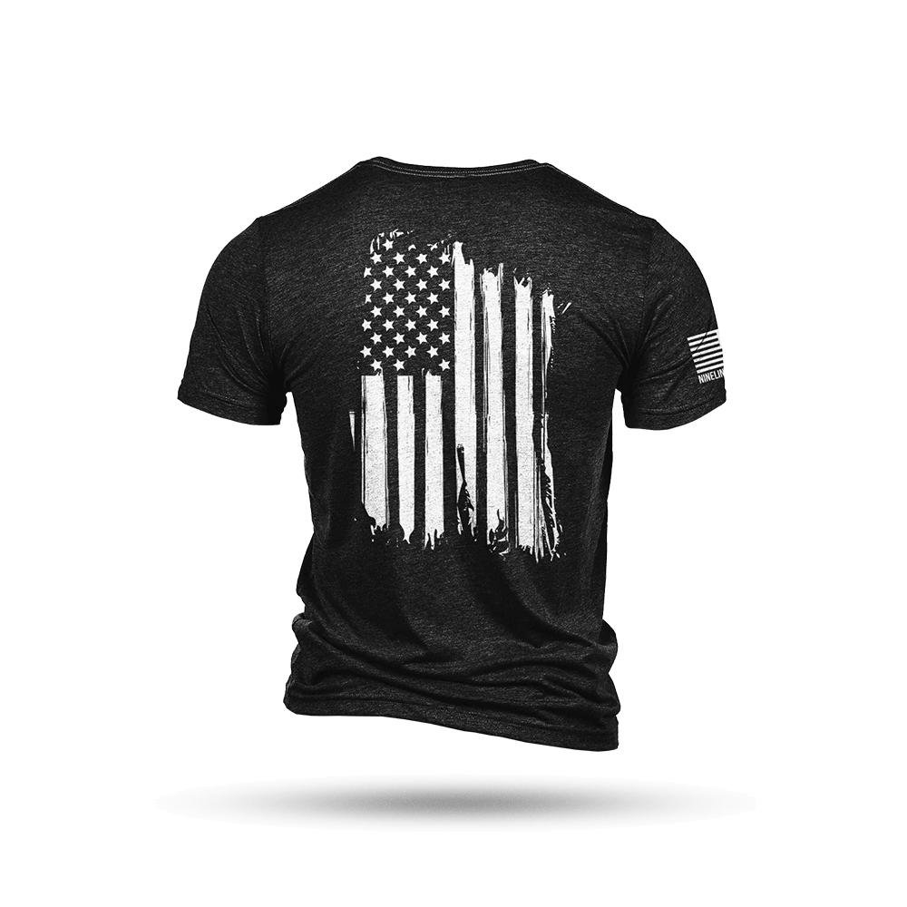 Nine Line America Short Sleeve Shirt Black Triblend XL - Nine Line Apparel