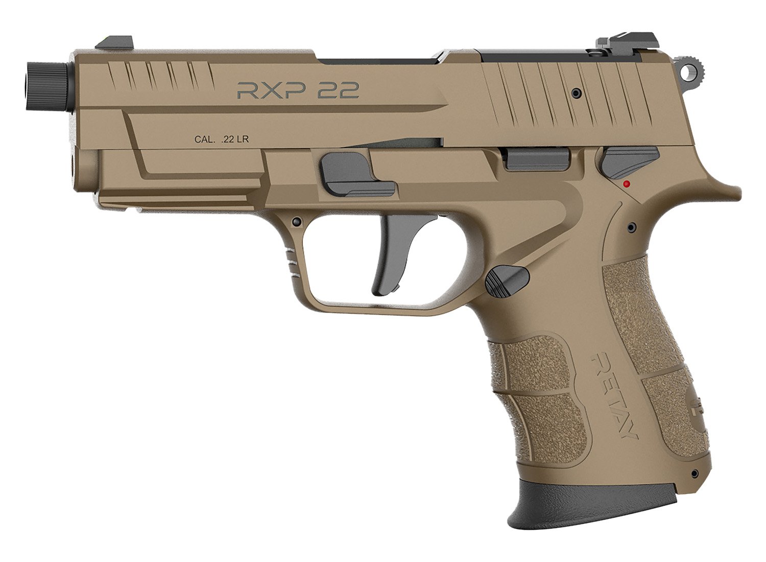 Retay RXP22 Handgun .22 LR 10rd Magazines(2) 4 Threaded Barrel FDE Frame/Slide