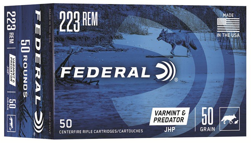 Federal AE22350VP .223 Rem 50gr JHP 50 Rounds Reloadable Brass