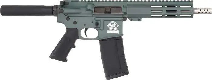 Great Lakes GL15223SSP AR15 Pistol .223 Wylde 7.5" SS Barrel Charcoal Green