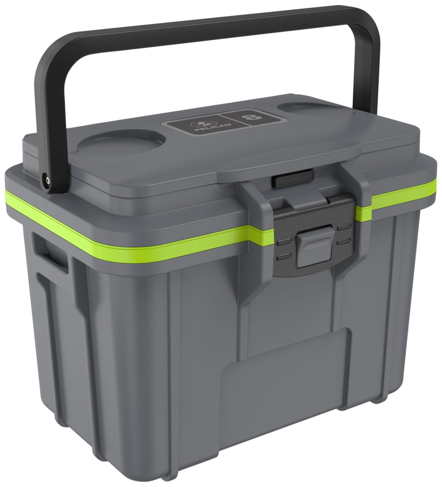 Buy Pelican 8Q-1-DKGRYEGRN 8 Quart Cooler Gray Green 6-8 Can Capacity online