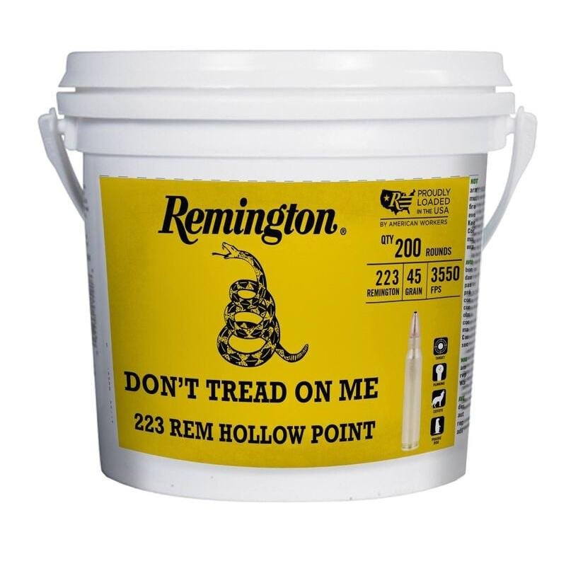 Remington UMC 250th Anniversary Don't Tread On ME Ammunition .223 Rem 45gr JHP 3550 fps 200/ct
