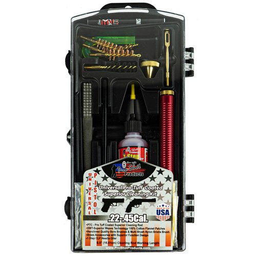 ProShot BLACK-PISTOL Universal Pistol Cleaning Kit .22-.45 Caliber Rod