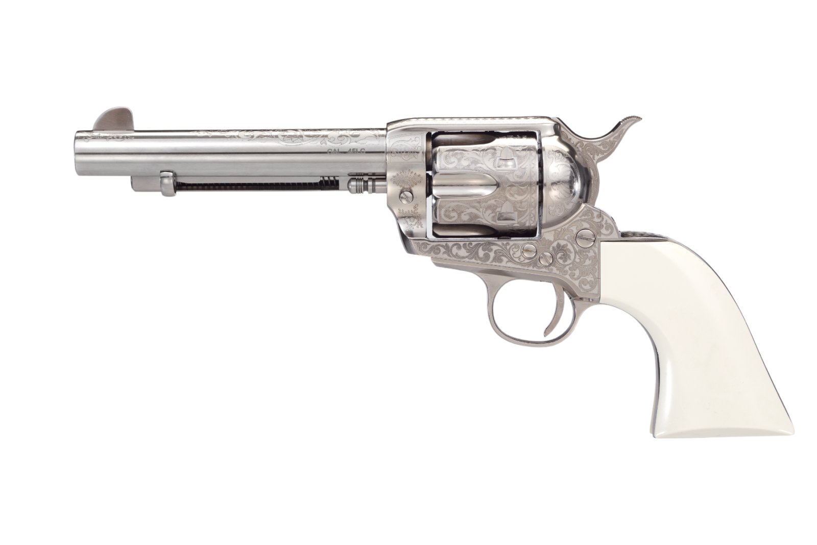 Taylor's & Company 200067 1873 Outlaw Legacy 45 Colt 5.5" Nickel Revolver