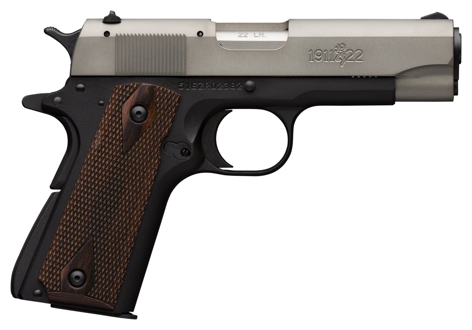 Browning 1911-22 A1 22 LR 4.25 in Stainless Steel Barrel 10+1 Capacity - Browning - 22 LR