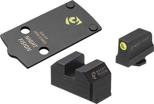 Night Fision Optic Plate + Backup Sight Combo Black Sights Holosun 509T