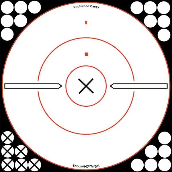 Birchwood Casey Shoot-N-C 12" Bullseye BMW Adhesive Paper Target - 100 Pack