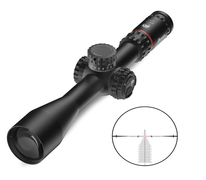 Burris Optics 201230 XTR III Black Zero Click Stop Technology First Focal Plane Reticle Programmable Elevation Knob SCR MIL-DOT FRONT FOCAL - Burris Optics