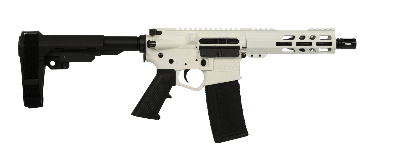 Wise Arms 7.5-300-SBA3-WHT WA-15B 300 AAC Blackout 7.5" White Cerakote Semi-Auto Pistol