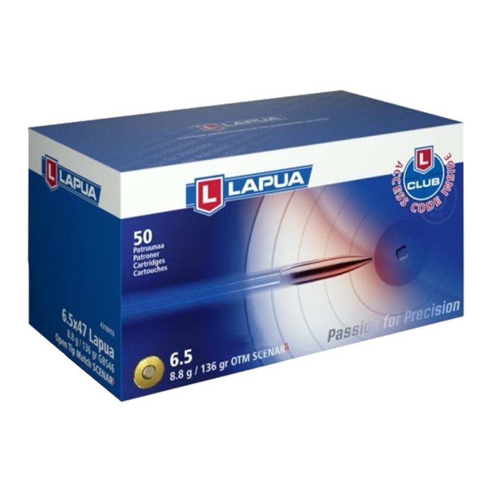 Lapua 4316063 6.5 Creedmoor 136gr Scenar OTM Rifle Ammo 50ct - Lapua - 6.5 Creedmoor