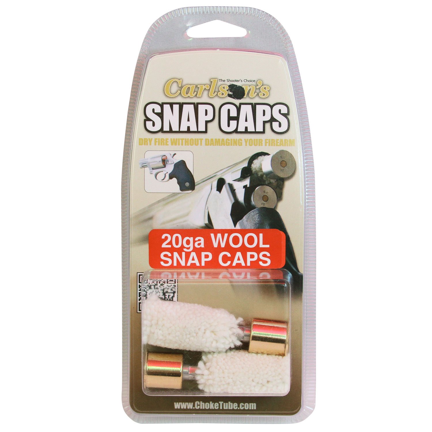 Carlson 00109 20 Gauge Snap Cap 2-Pack with Brass Base and Wool Brush - Carlson - 20 GAUGE