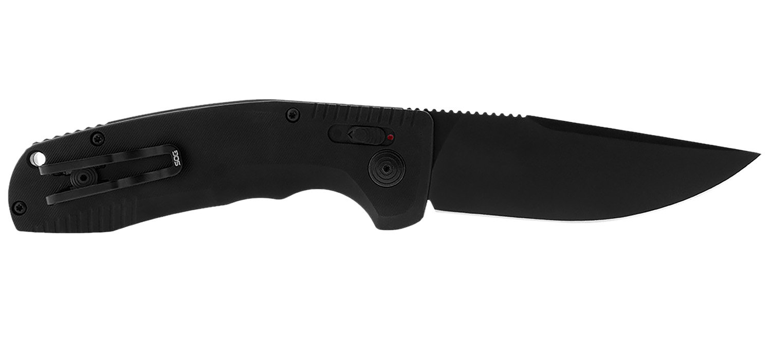 Buy SOG 15-38-01-57 3.5" Drop Point D2 Black Scales Auto Knife online