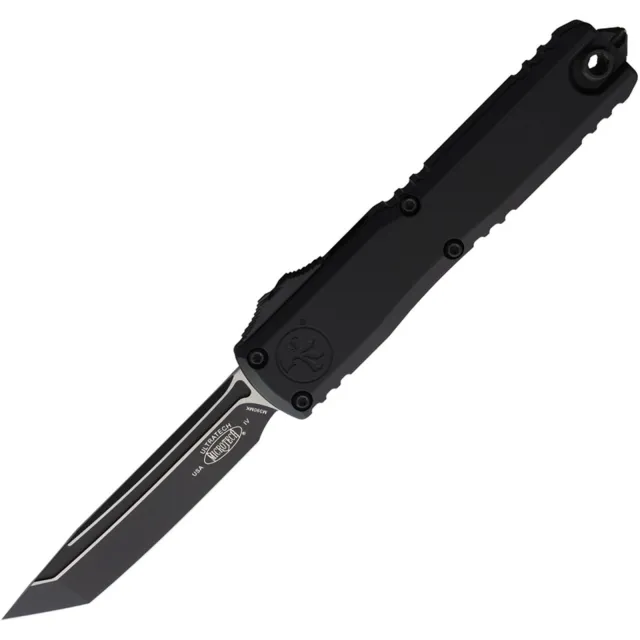Microtech Ultratech Gen IV 3.55 In Tanto Edge Black Aluminum Handle