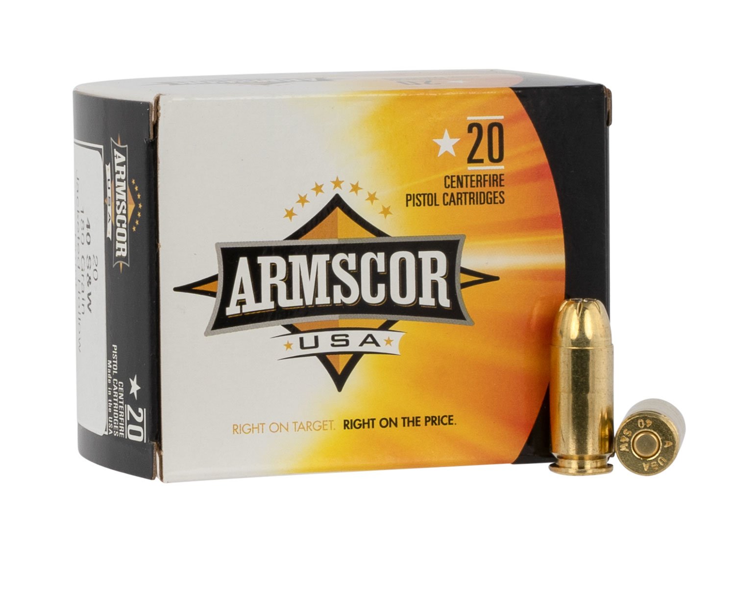 Armscor Precision Inc USA .40 S&W 180 Grain JHP Ammo 20 Rounds - Rock Island Armory - JACKETED HOLLOW POINT