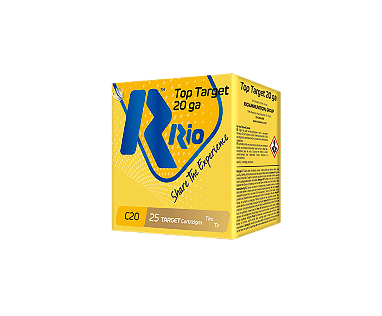 Rio Top Target 20 ga 2 3/4 7/8oz #7.5 - 25/box - Rio Ammunition - 20 Gauge