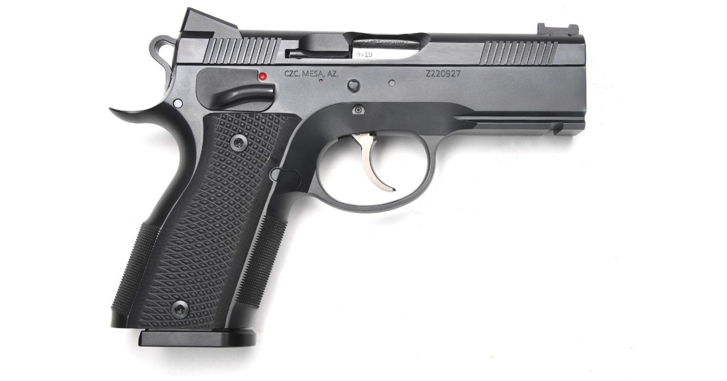 CZ-USA 96332 A01 C 9mm 3.85" Black Semi-Auto Pistol, 15-Round Magazines