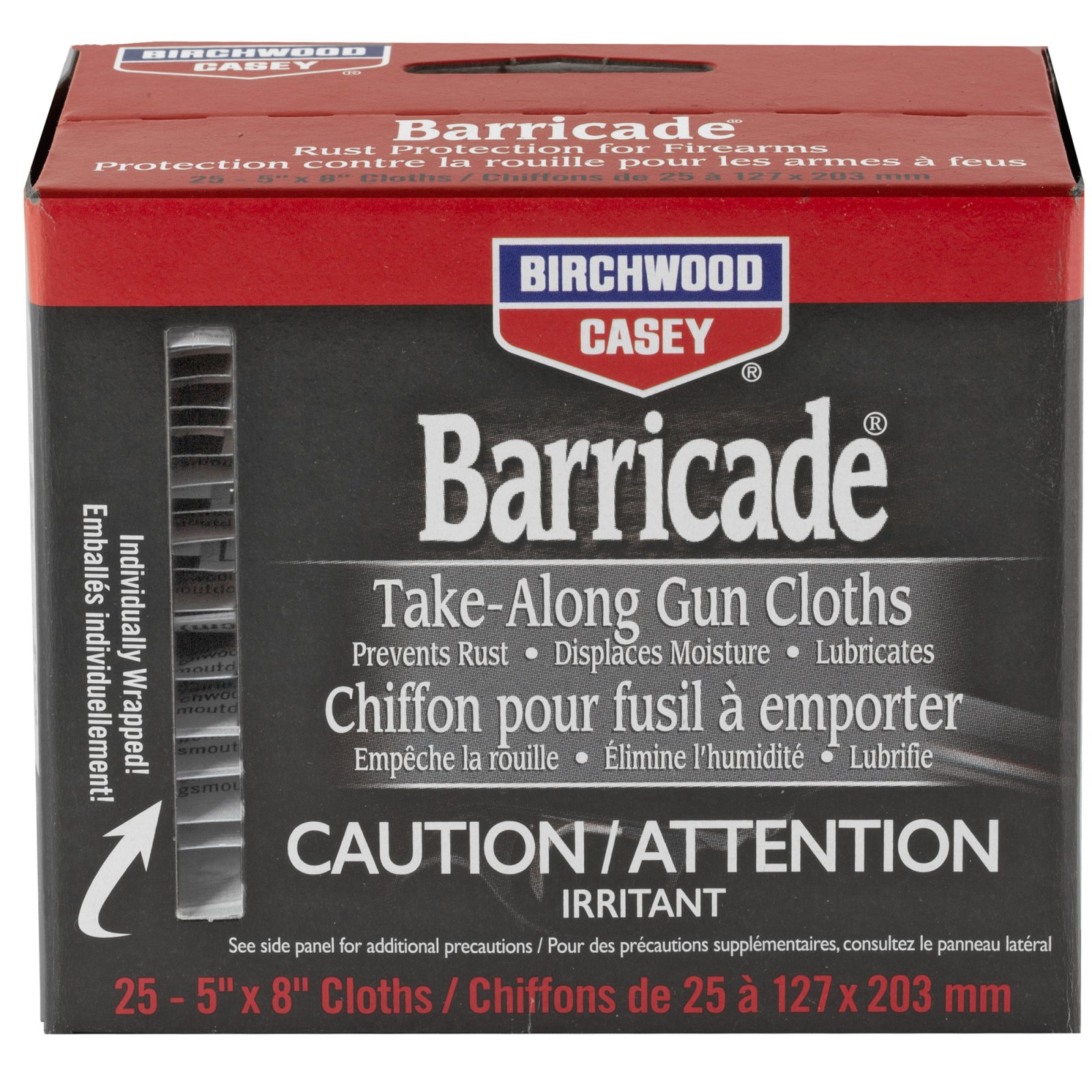 Birchwood Casey Barricade Take-Along Gun Cloths 25pk - Birchwood Casey - 5" X 8"