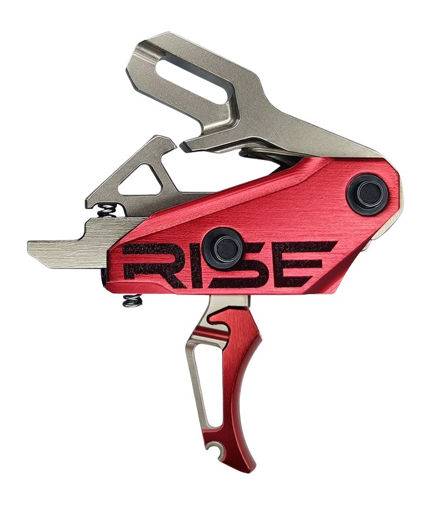 Rise Armament 535 G2 Trigger Fits AR Style Rifles Red and Silver - RISE