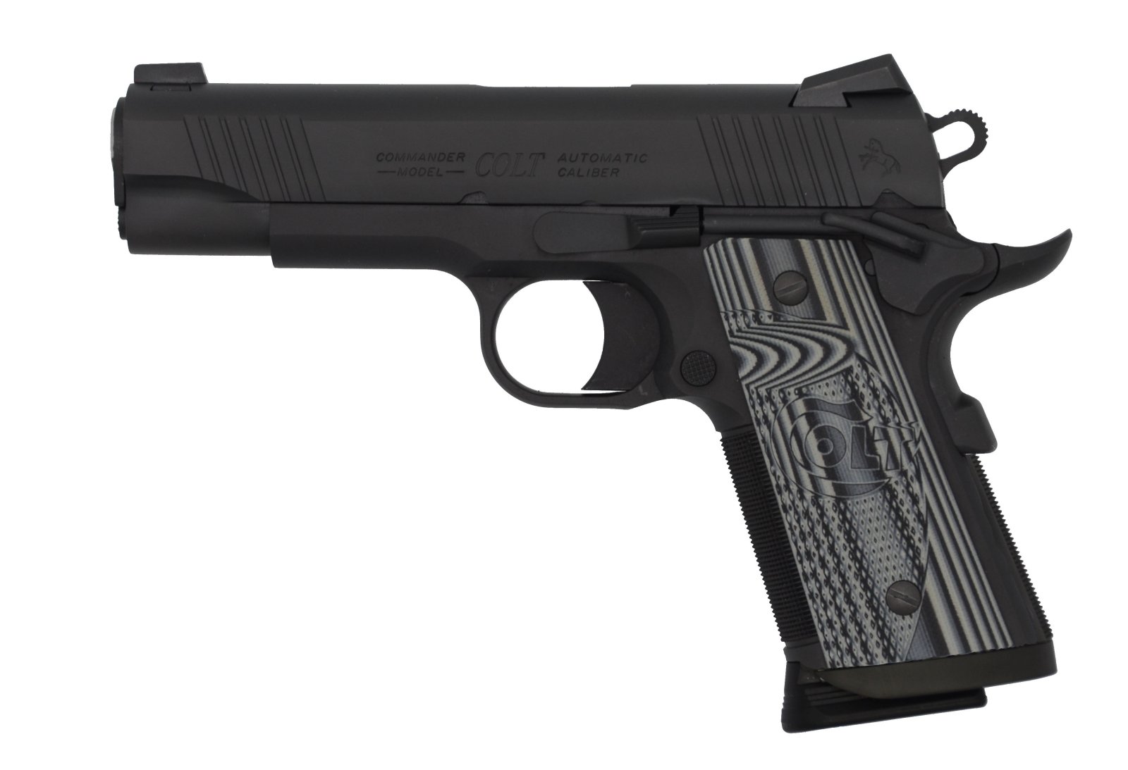 Colt O9840CCU 1911 Commander Combat Unit 45 ACP 4.25" 7+1 Black PVD Stainless Steel Slide Gray G10 Grip - Colt - 45 ACP