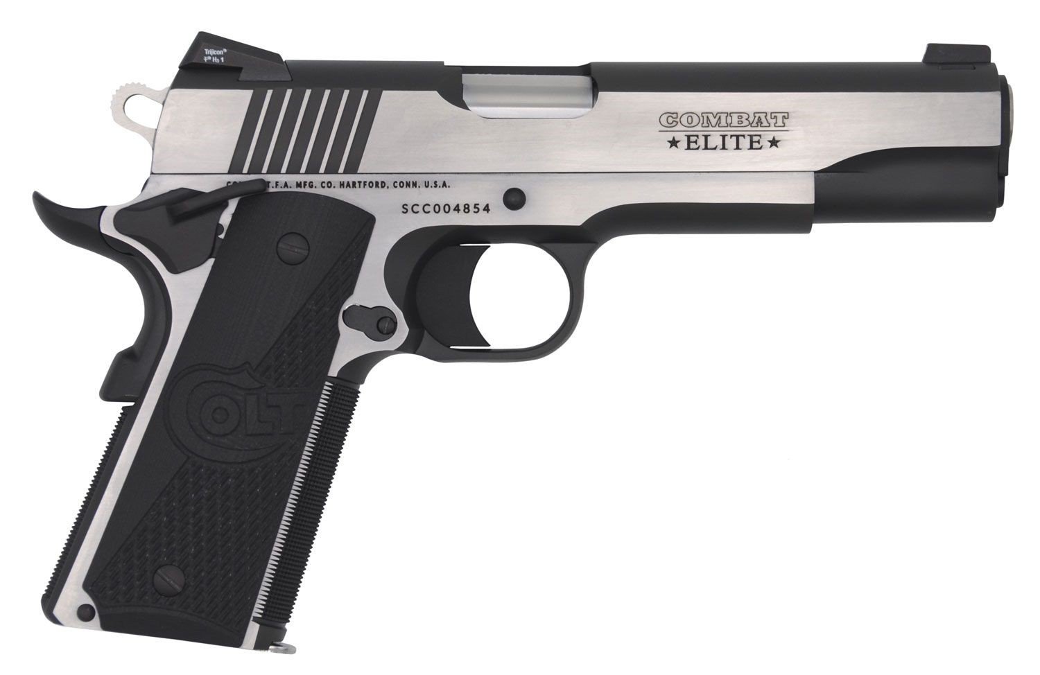 Colt O1070CE 1911 Combat Elite Govt 45 ACP 5" 8+1 Two-Tone Elite Finish SS Frame & Slide G10 Grip Night Sights - Colt - 45 ACP