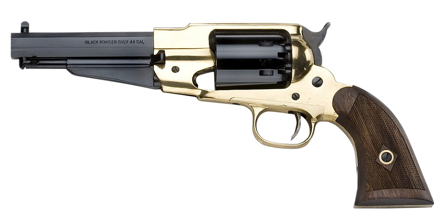 Pietta PF58BR44512 1858 Remington Brass Sheriff 44 Cal 5.5" Blued Barrel