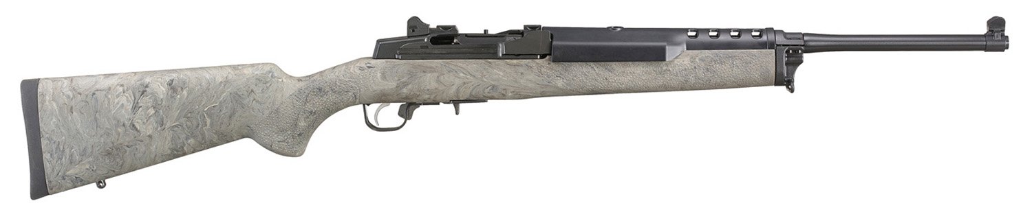 Ruger 5877 Mini-14 Tactical 5.56 NATO 18.5" Blued Hogue Green Stock - Ruger - 5.56X45MM NATO