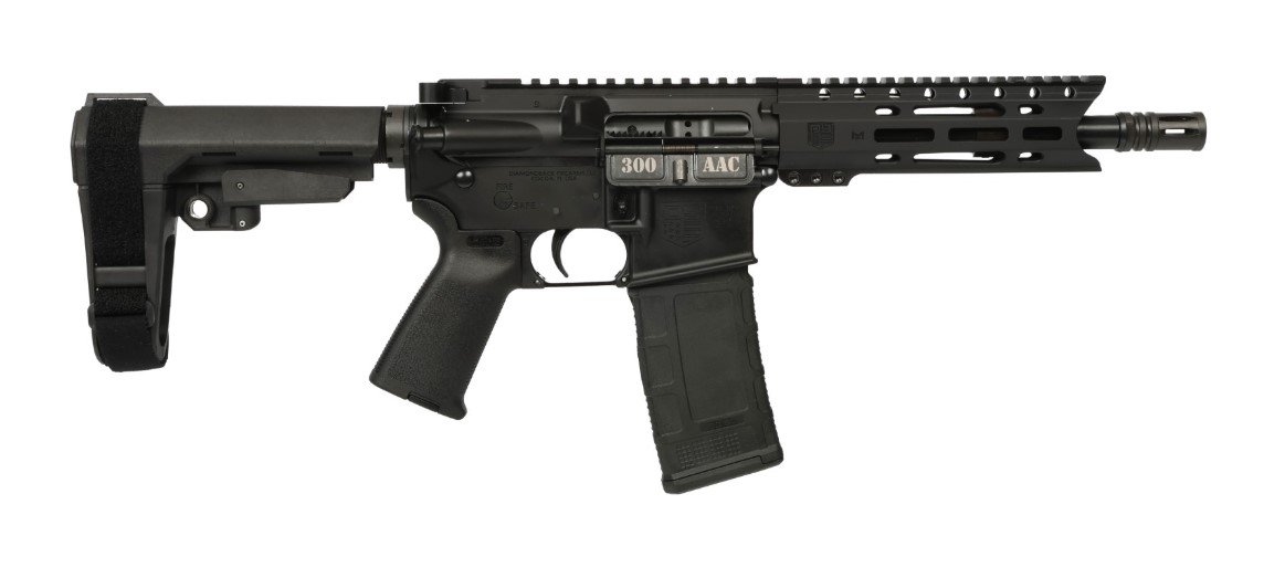 Diamondback DB191BB001 Carbon DB15 Pistol 300 AAC Blackout 8" Diamondback Black Semi-Auto Pistol