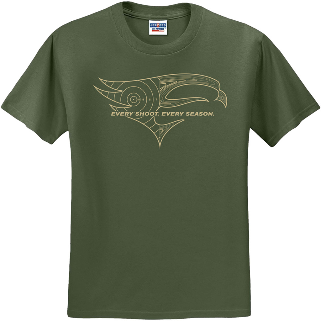Elevation 810096080790 Premium Tee XL Olive CVC Cotton Machine Washable