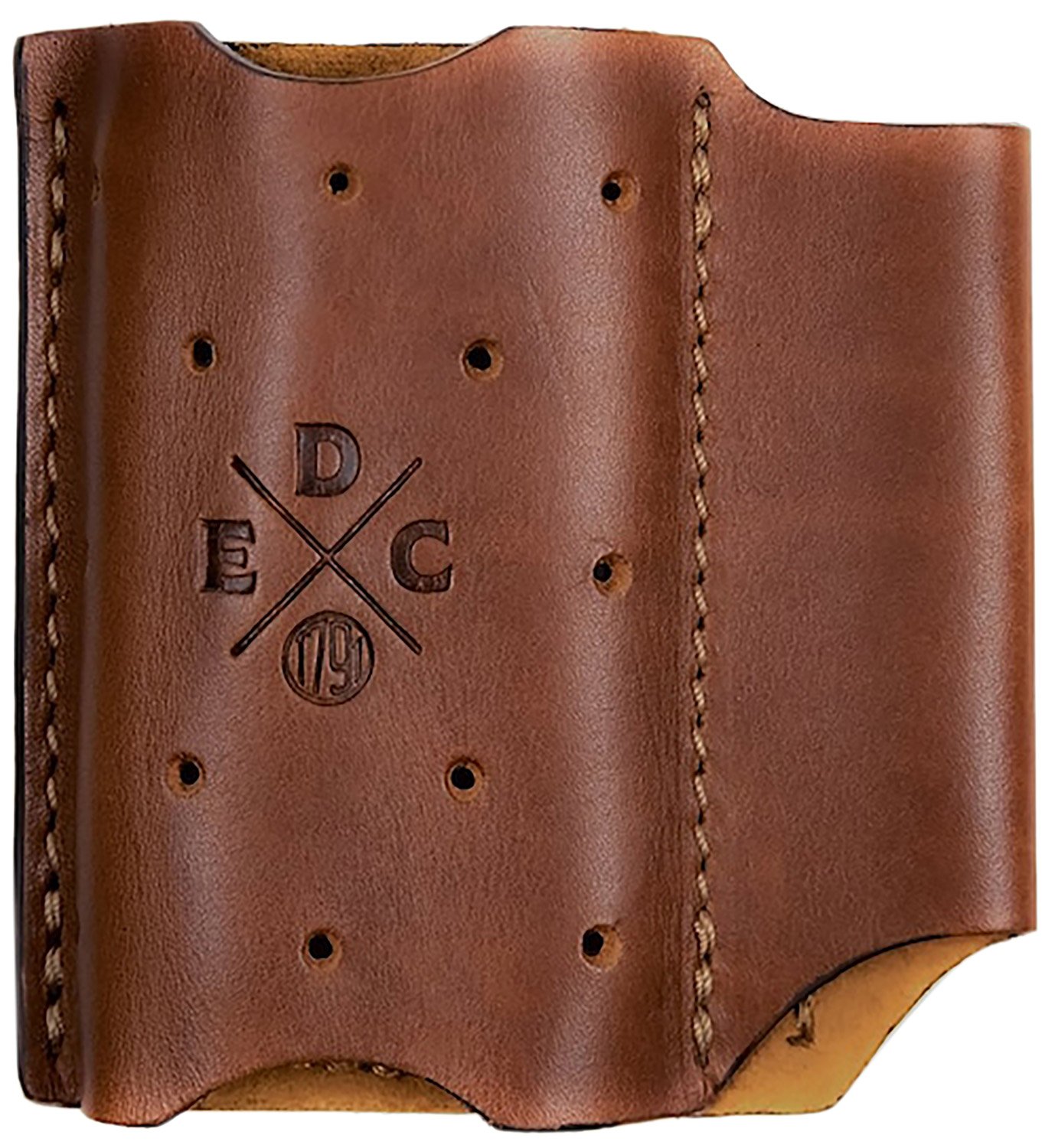 1791 Gunleather ACDUOCHNA EDC Chestnut Leather Ambidextrous Belt Clip - 1791 Gunleather - CHESTNUT