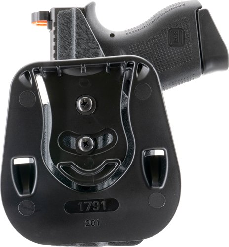 1791 Gunleather TACPDHOWBG43XMOSBLKR Tactical Kydex OWB Black Paddle... - 1791 Gunleather - BLACK