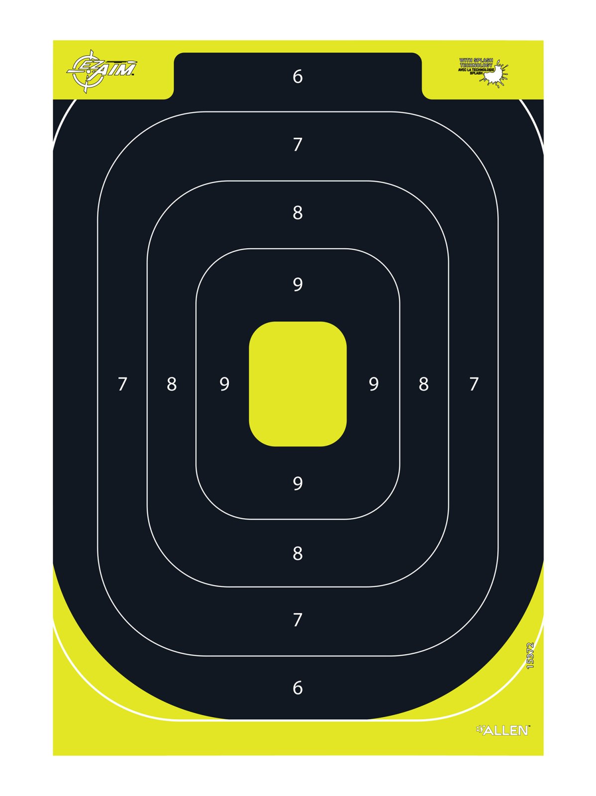 EZ-Aim Splash IPSC Silhouette Targets 12x18 8 pk