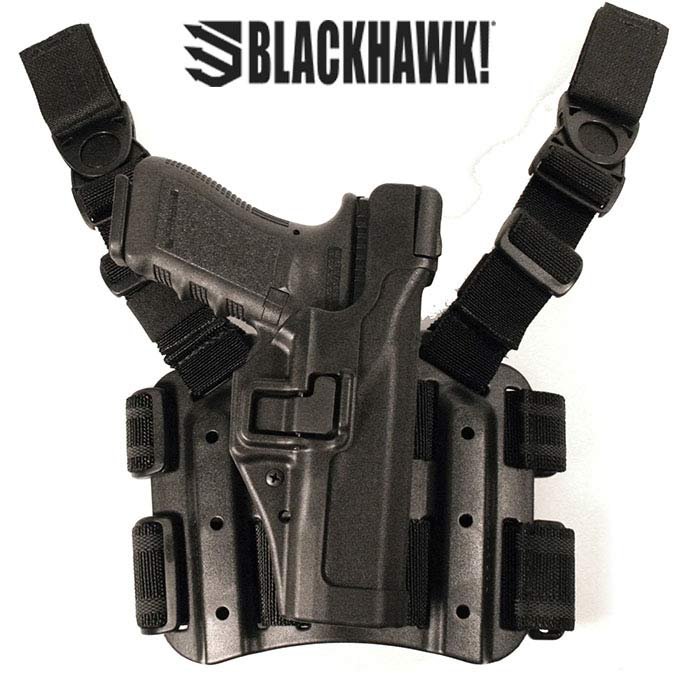 Blackhawk Serpa TAC L3 Left-Handed Holster for SIG 220 Matte Black