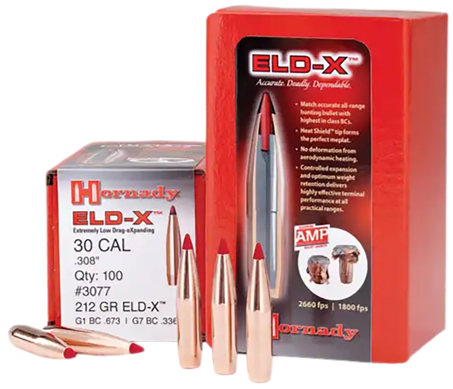 Hornady 2441 ELD-X 6mm .243 90 Grain Polymer Tipped Bullet 100 Count - Horn Hunter - 243 Caliber