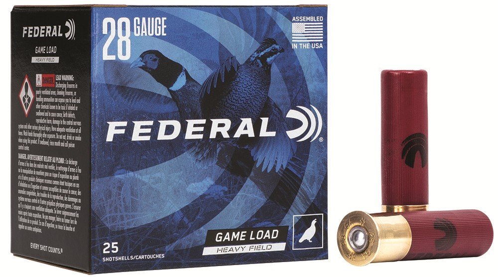 Federal Game-Shok Upland Hi-Brass 28 Gauge, 2.75" Shell, 1oz Shot, 6 Size, 25 Round Box - Federal Premium Ammunition - LEAD