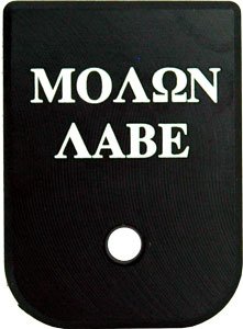 Cruxord CG055BM Magazine Base Plate Molon Labe for Glocks