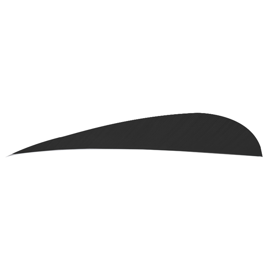 Trueflight 1508 Parabolic Feathers Black 4" LW 100 Pack