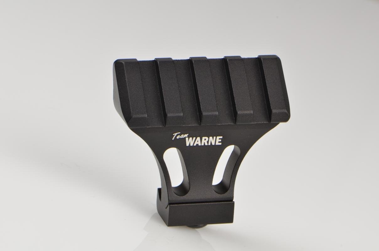 Warne A645TW MSR 45 deg Offset Rail Lightweight Aluminum Black - Warne
