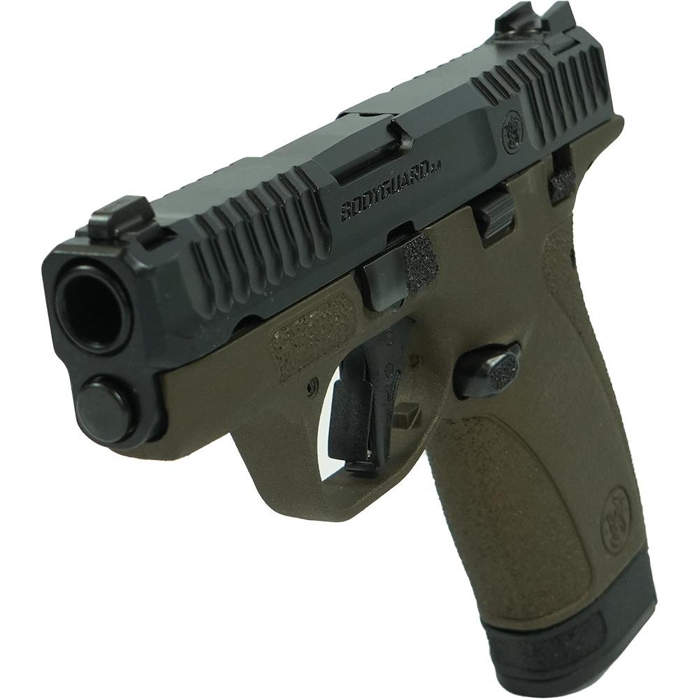 S&W Exclusive Mid-Bro M&P Bodyguard 2.0 Thumb Safety Handgun .380 Auto 10(1)&12(1)rd Magazines 2.75 Barrel Midnight Bronze Grip - Smith & Wesson - 380 AUTO