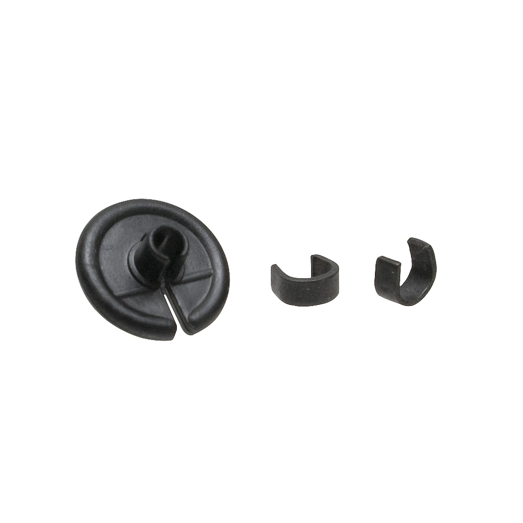 October Mountain 37656 Pin Point Kisser Button Black 9/16" 100 Pack