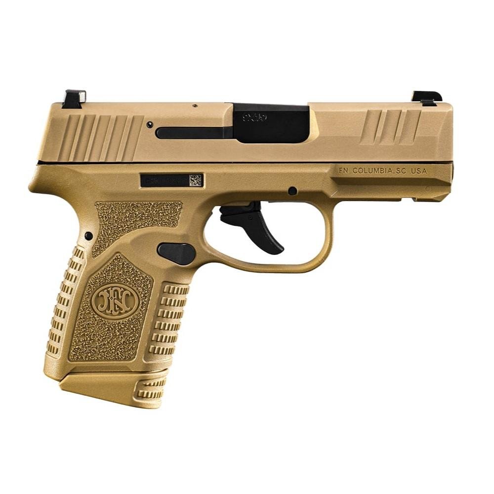 FN AMERICA Reflex NMS 9mm Luger 3.3in 11rd/15rd Mags FDE Pistol 66-101409 - FN America - 9mm