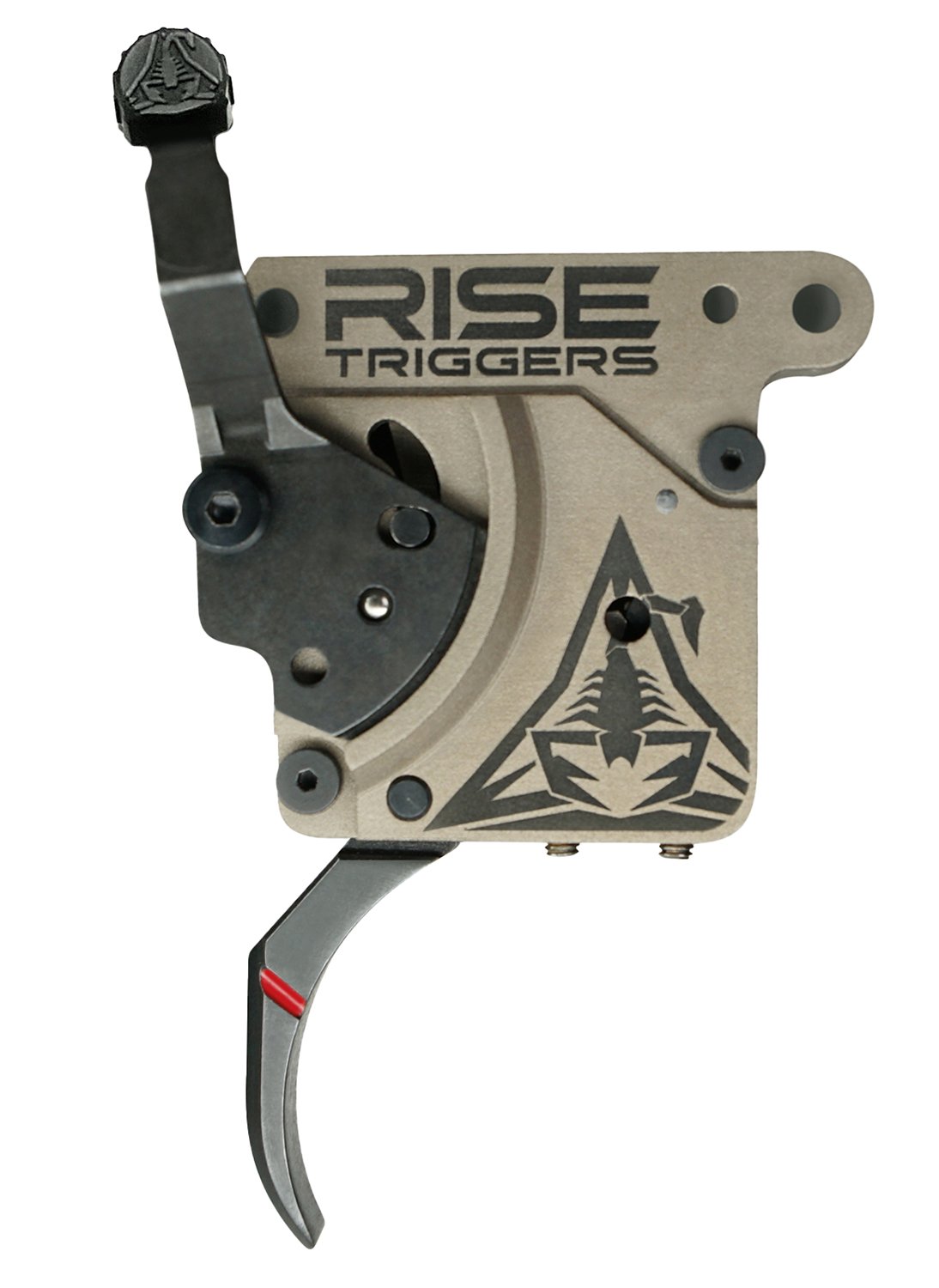 Rise Armament RA735CBC Reliant Black/FDE 7075 Aluminum AR-15 Trigger - Rise Armament - RELIANT