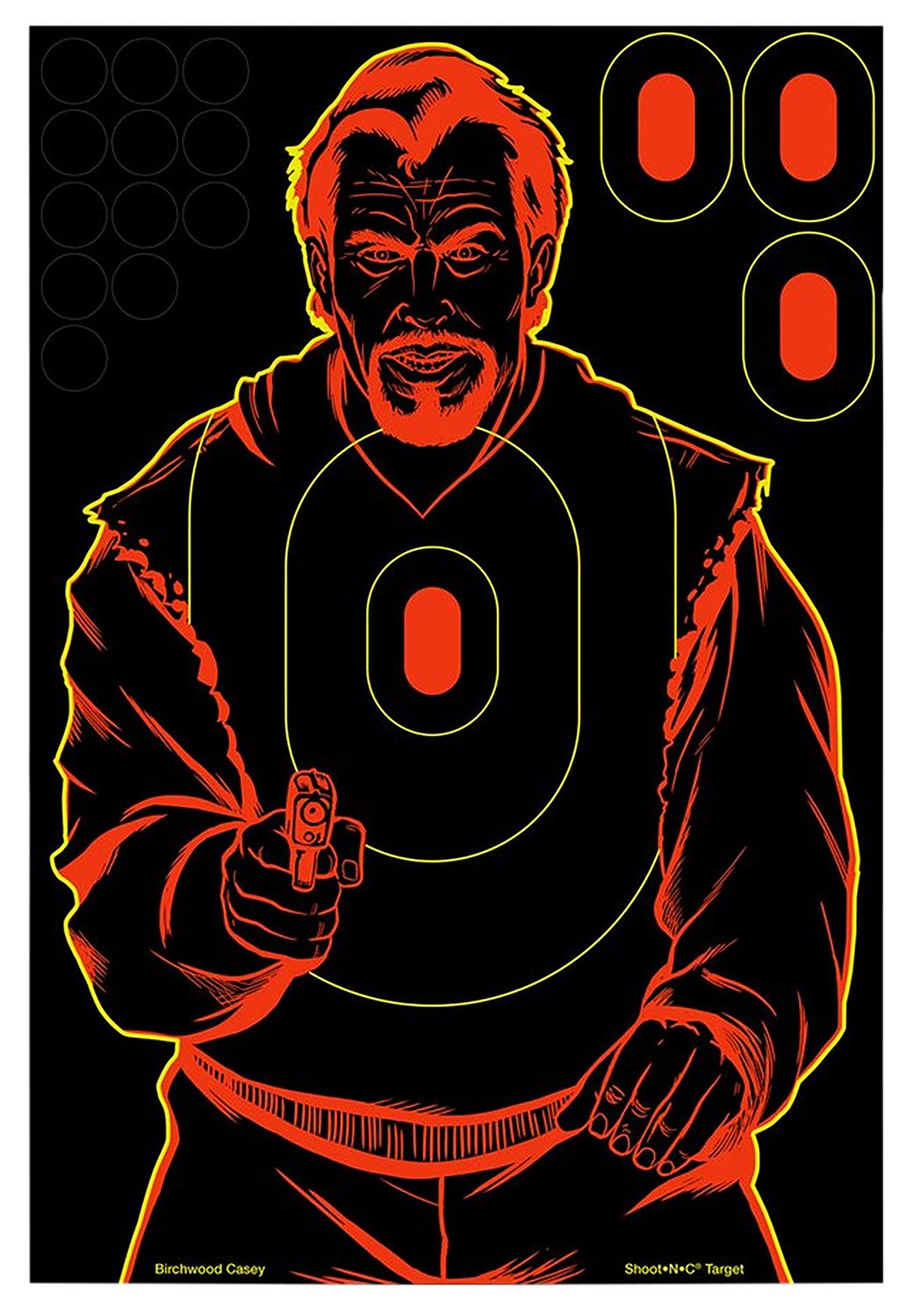 Birchwood Casey Shoot-N-C Bad Guy Silhouette Targets 12x18 - 12 Pack - Birchwood Casey