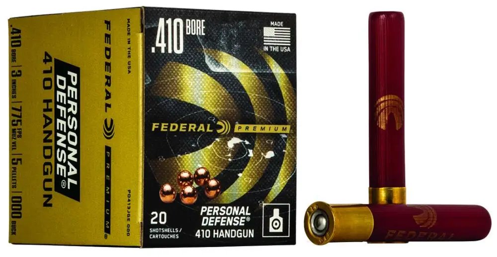 Federal PD413JGE000 410 Gauge 3 in 5 Pellets 000 Buckshot 20 Rounds - Federal Premium Ammunition - .410 Bore