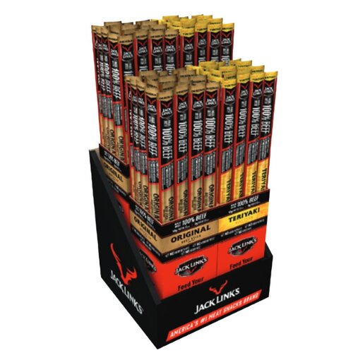 Jack Links 1.84oz Beef Stick Counter Display 96ct Orig & Teriyaki