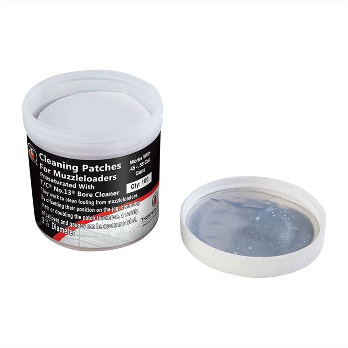 Thompson Center Cleaning Patches with No. 13 Bore Cleaner 100 pk. | 090161020450
