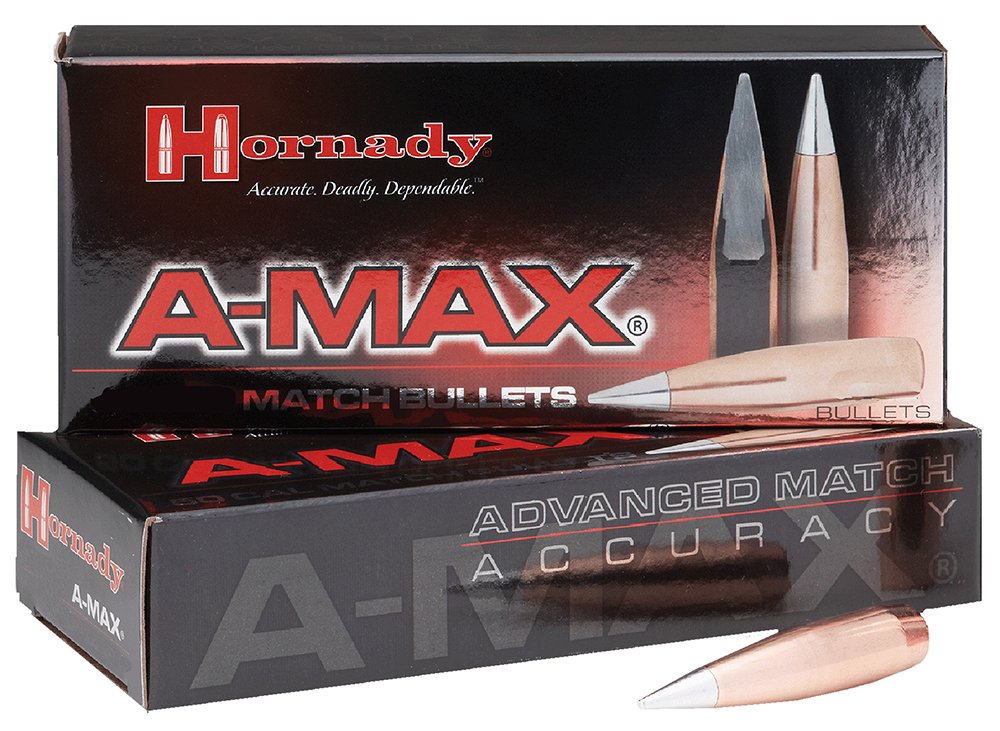 Hornady 50 Caliber Bullets 750 Grains A-Max (Per 20) 5165 - Hornady Manufacturing Company - 50 Caliber