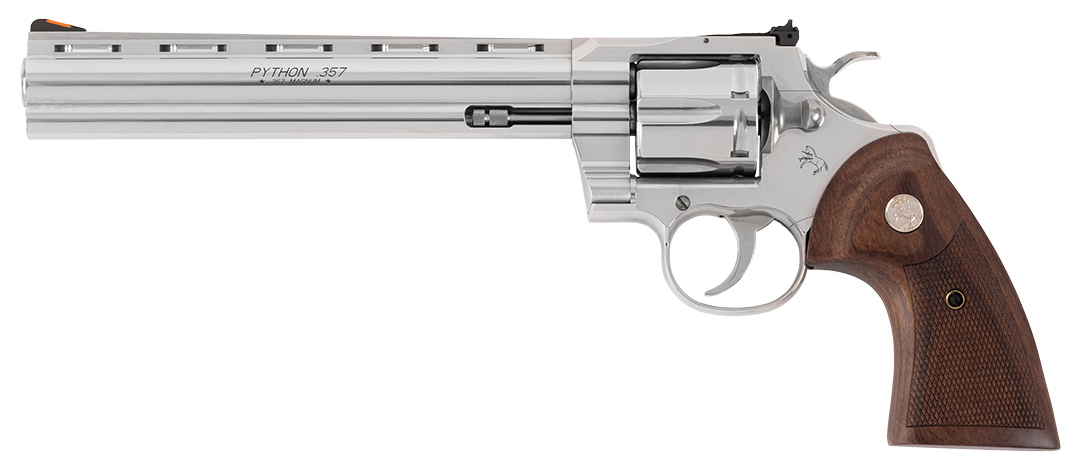 Colt ZPYTHONSP8WTS Python .357 Mag 8" SS Revolver, Walnut Grips, Blemished